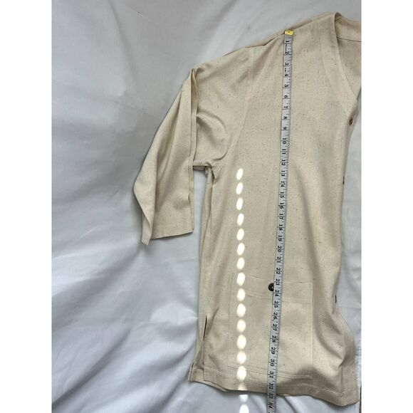 Vintage A.P. Collection Cream Lagenlook Shirt Plus Size 1X Natural Minimalist - Picture 8 of 8